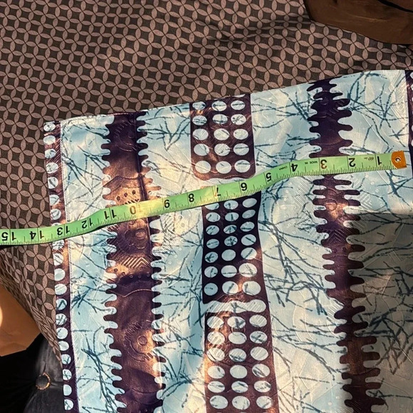 ZIXLUXE Fashion Loose Fit half Fringe Adire Kaftan | Coverup | maxi V neck dress - Picture 9 of 12